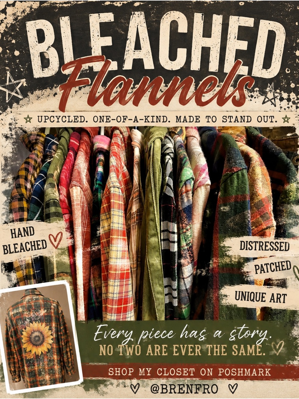 Bleached Handmade Upcycled Clothing